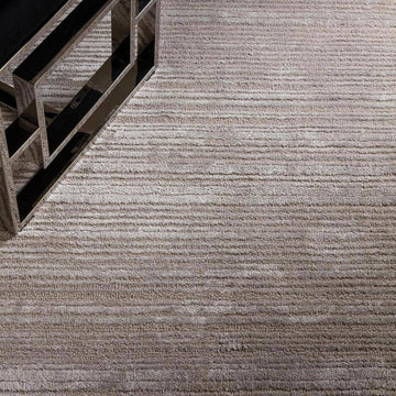 Henley Modern Plain Subtle Irregular Lines Metallic Shimmer Hand-Woven Textured Hi-Low Loop Pile Wool&Viscose Blend Silver/Taupe Grey/Beige Rug-Asiatic Carpets-Rug Love - The Most Loved Rug Store